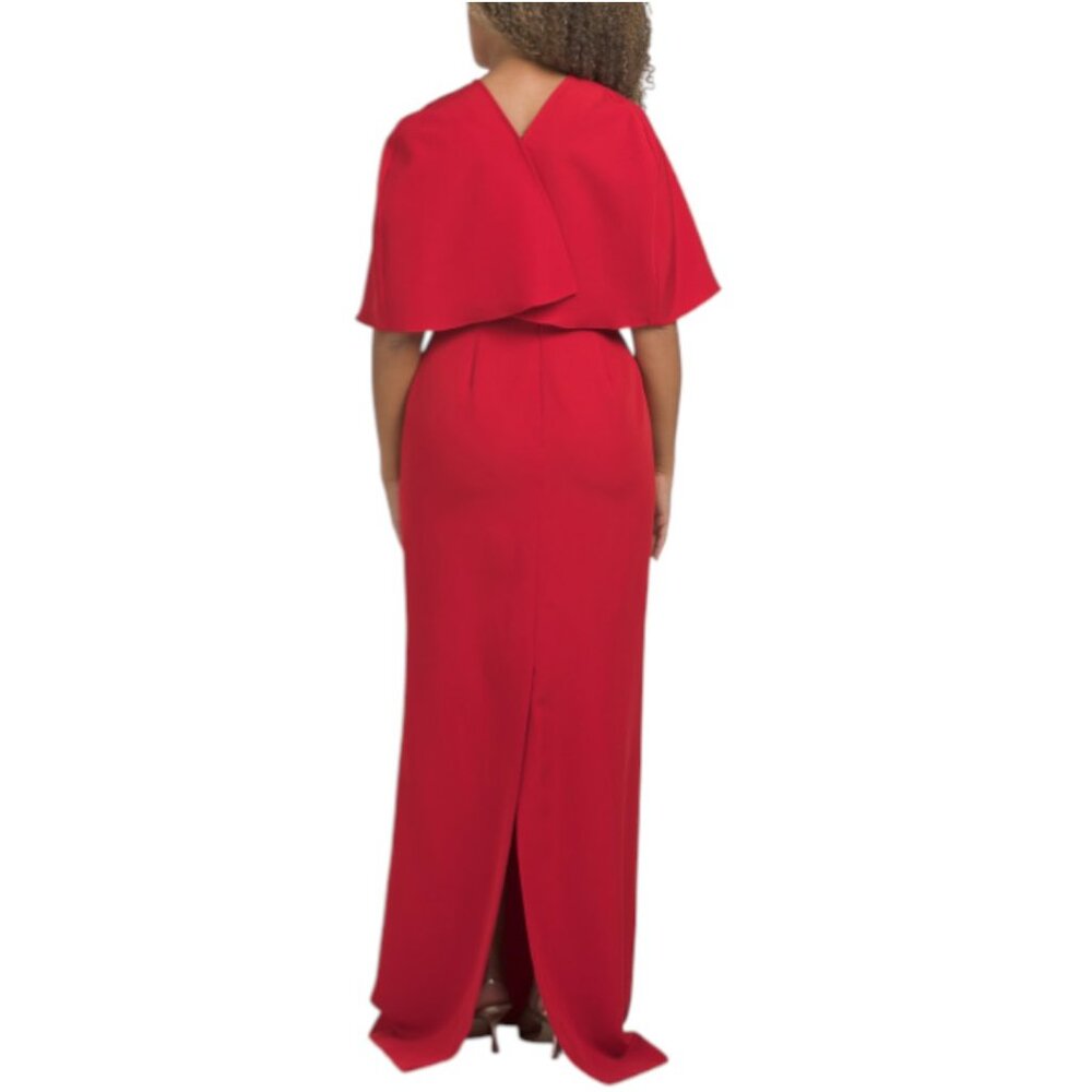 RENE BY RENE RUIZ 2pc Gown With Beaded Embellishment And Cape - Picture 2 of 5